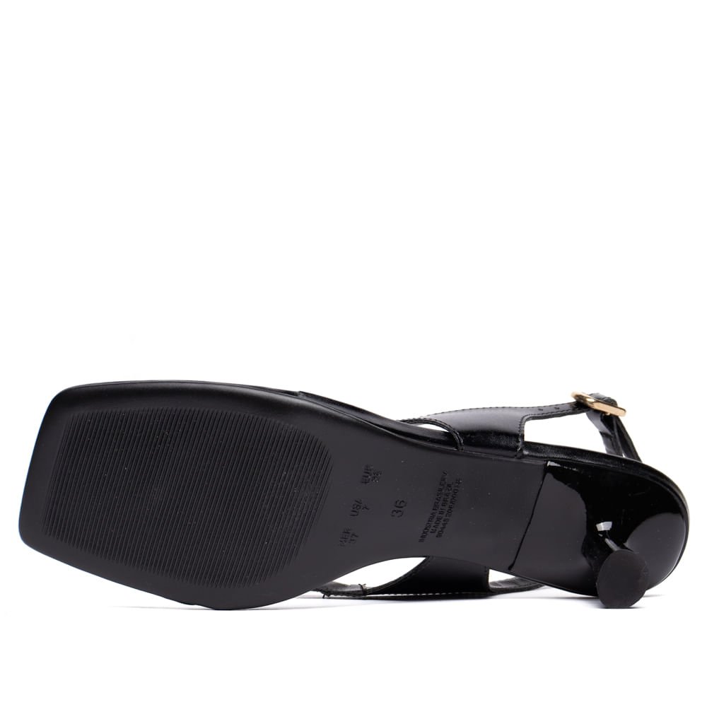 Sandália Feminina Bebecê Kitten Heel com Tiras Preto Preto 2