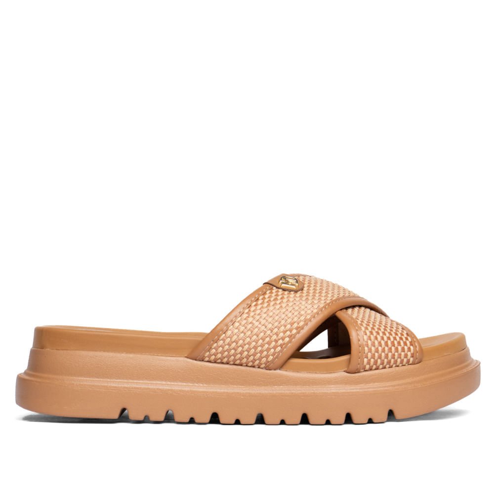 Tamanco Feminino Modare Tiras Cruzadas Tramado Caramelo Caramelo 2