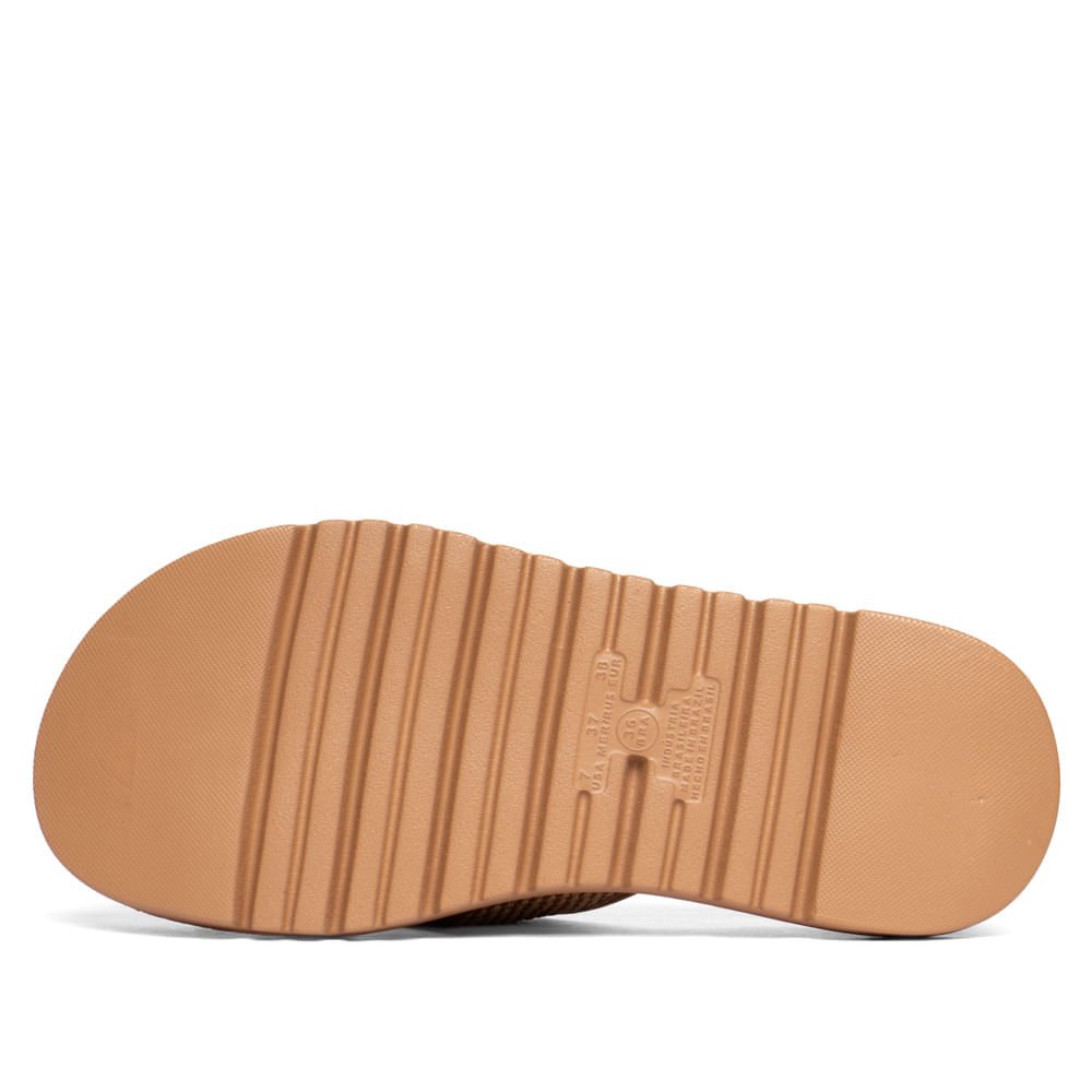 Tamanco Feminino Modare Tiras Cruzadas Tramado Caramelo Caramelo 3