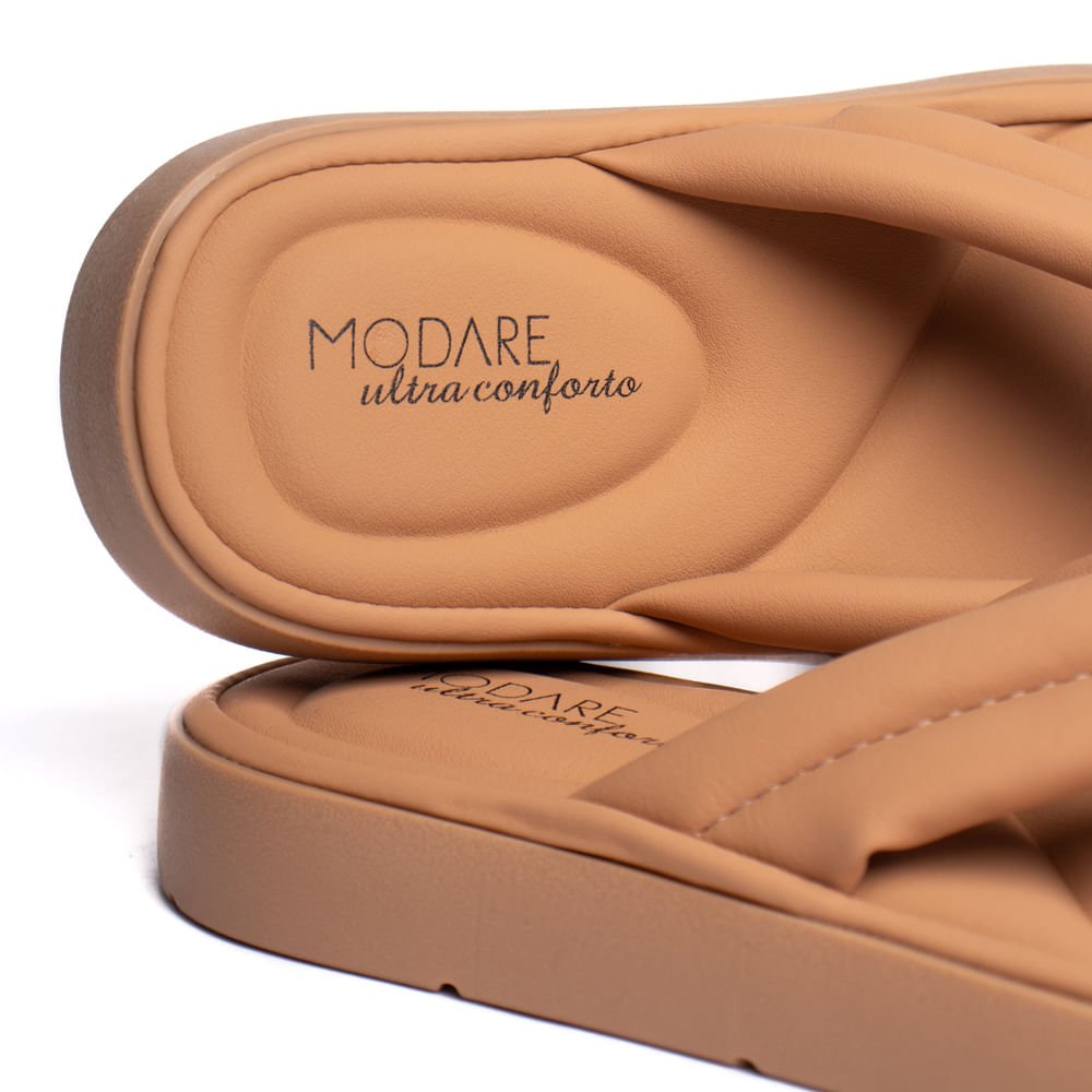 Chinelo Feminino Modare Tiras Ultrasoft Nobuck Nude Nude 4