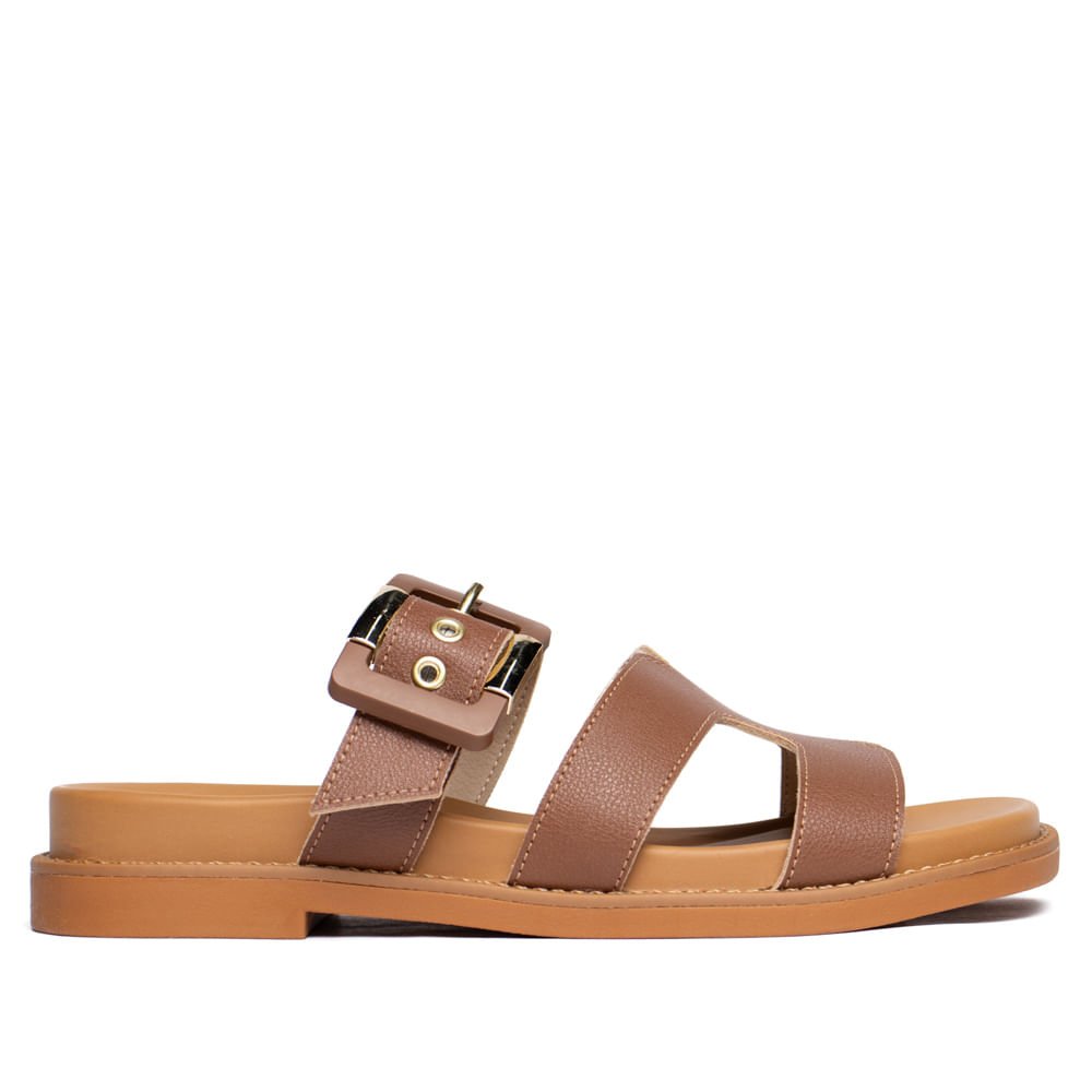 Chinelo Slide Feminino Modare com Fivela Marrom Marrom 2
