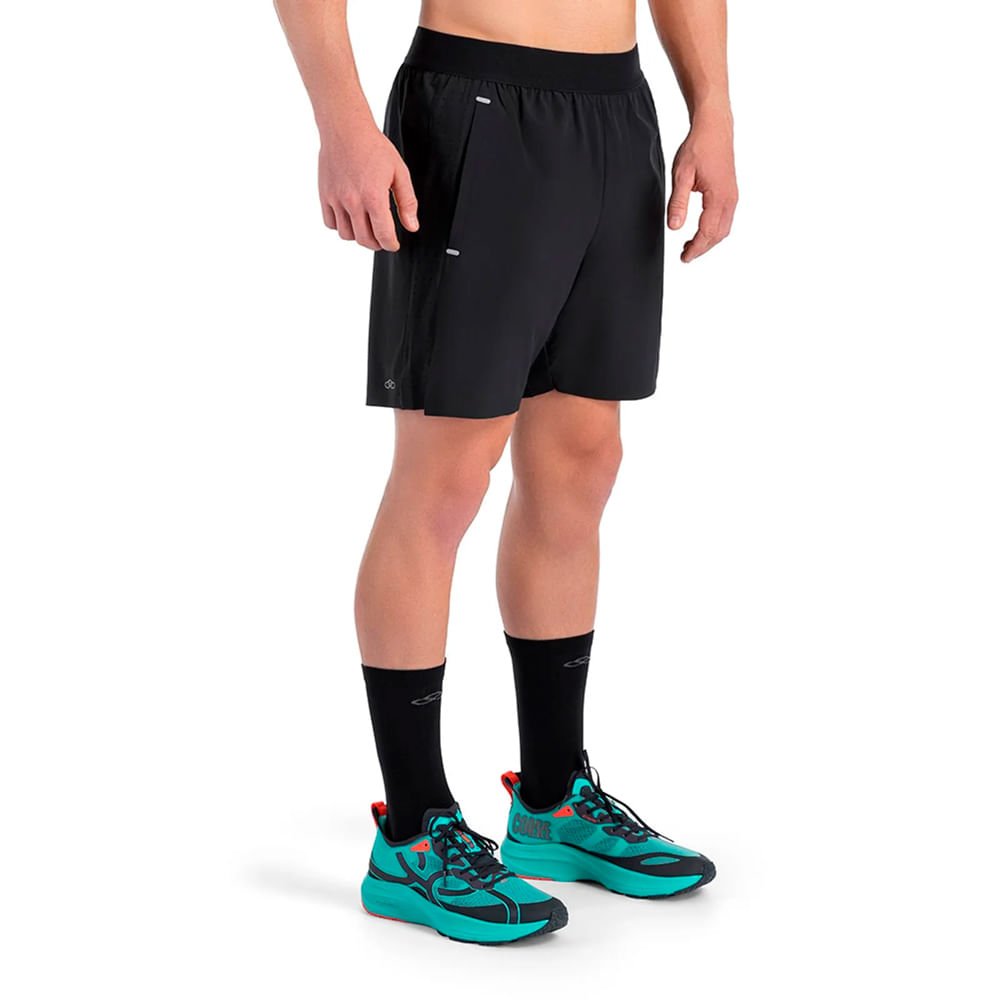 Bermuda Masculina Olympikus Ultra 2 Em 1 Dry Action Preto Preto 3