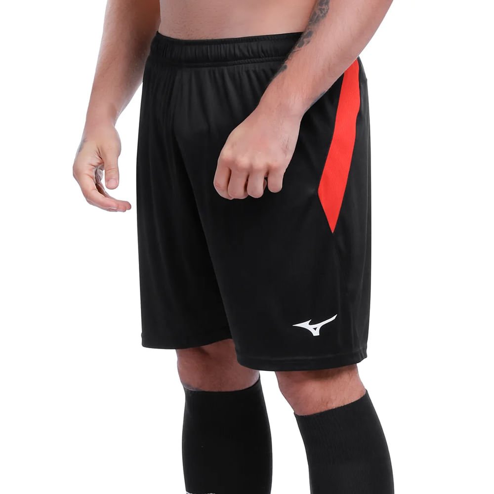 Calção Masculino Mizuno Morelia Preto/Vermelho
