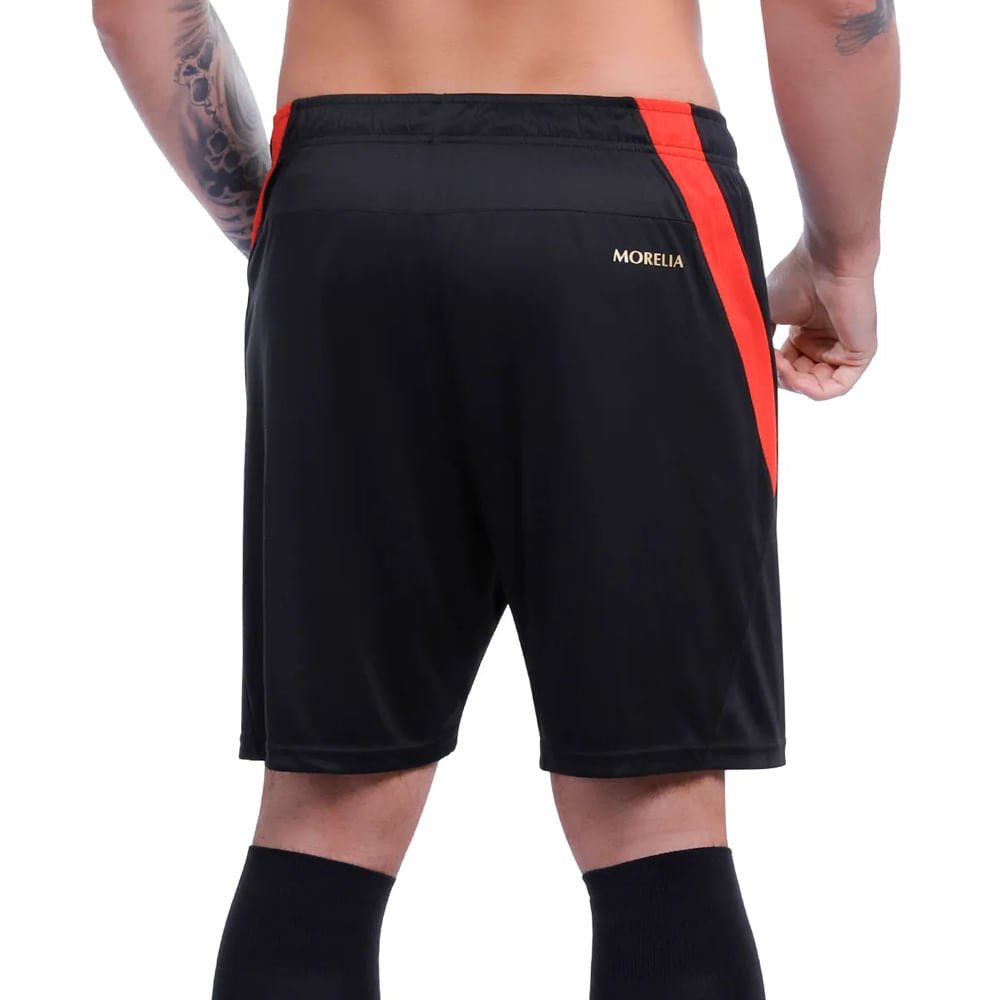 Calção Masculino Mizuno Morelia Preto/Vermelho Preto/Vermelho 2