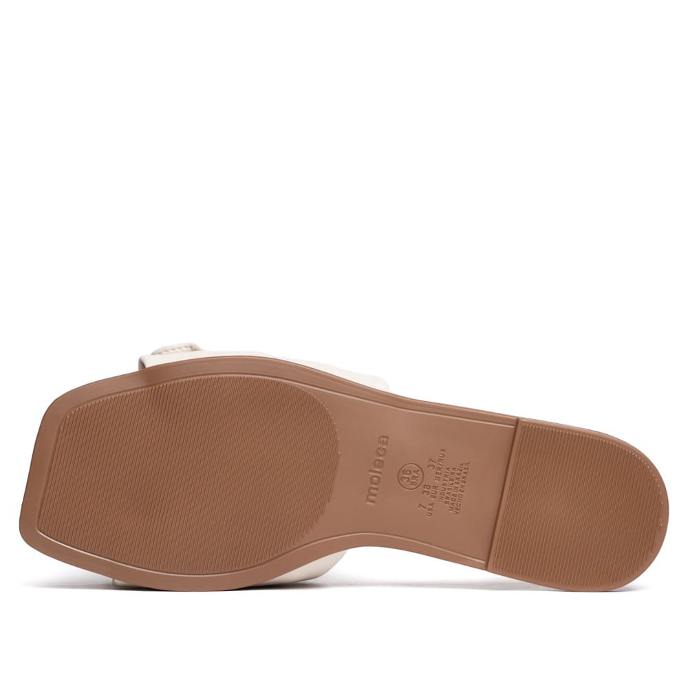 Rasteira Feminina Moleca Tiras com Laços Off White Off White 3