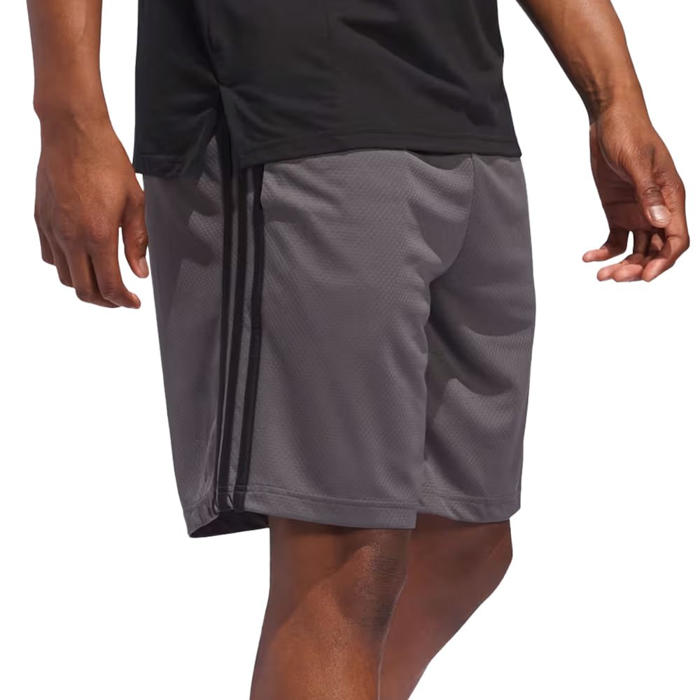 Short Masculino Adidas 3 Listras AEROREADY Cinza/Preto