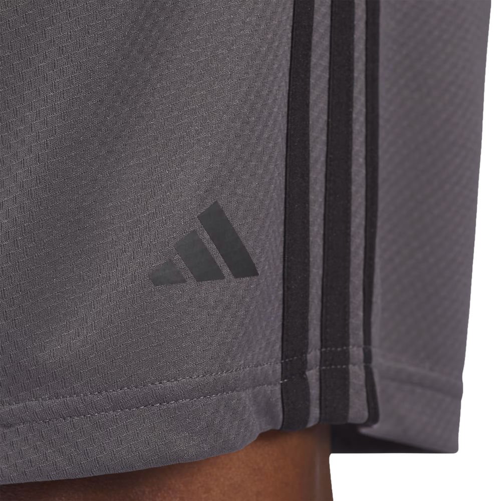 Short Masculino Adidas 3 Listras AEROREADY Cinza/Preto Cinza/Preto 2