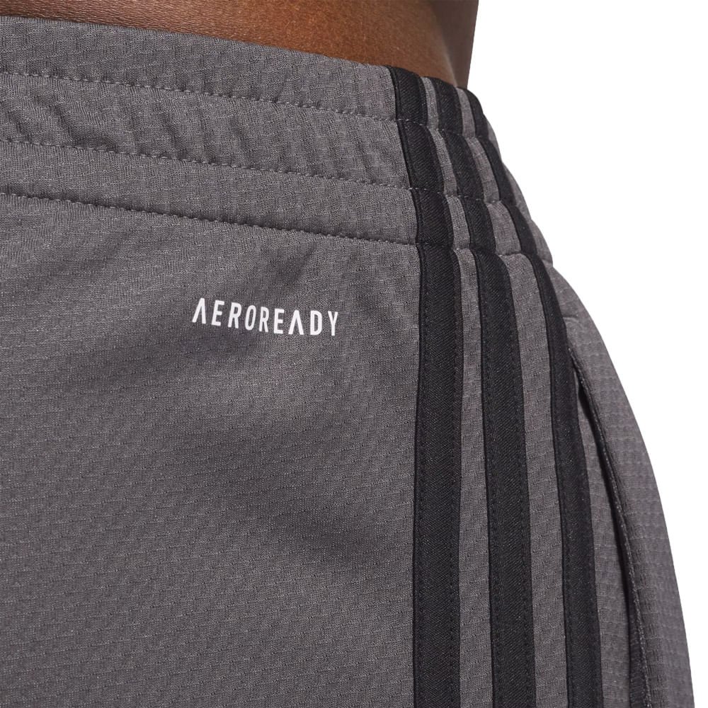 Short Masculino Adidas 3 Listras AEROREADY Cinza/Preto Cinza/Preto 3