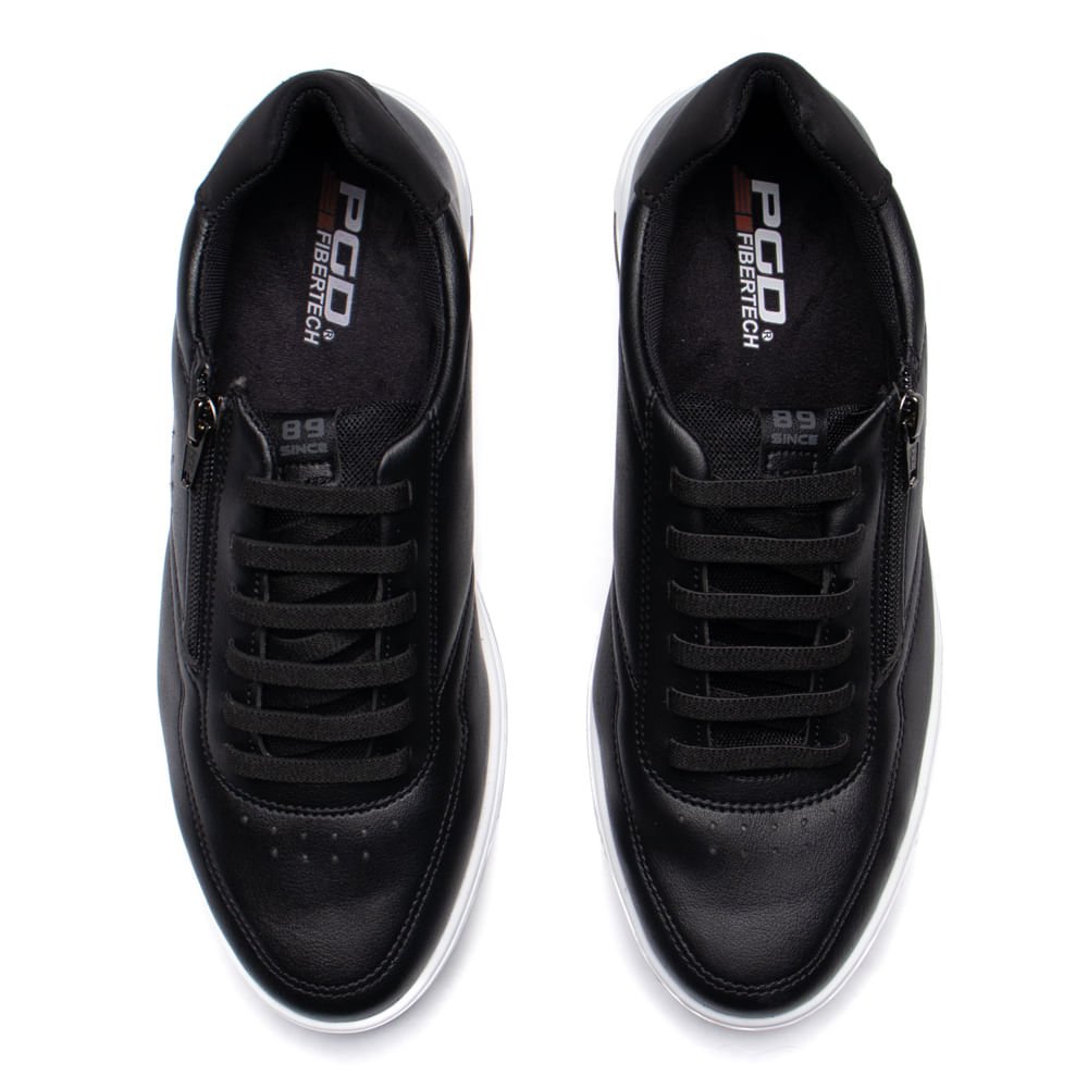 Sapatênis Masculino Pegada Microfibra Calce Fácil Preto Preto 4