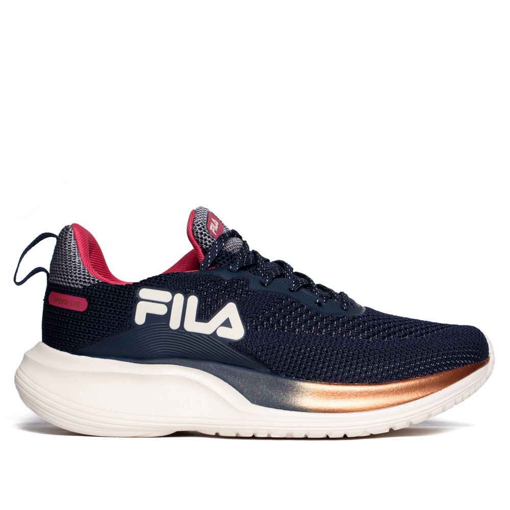 Tênis Feminino Fila Speed Lite Esportivo Marinho/Rosa