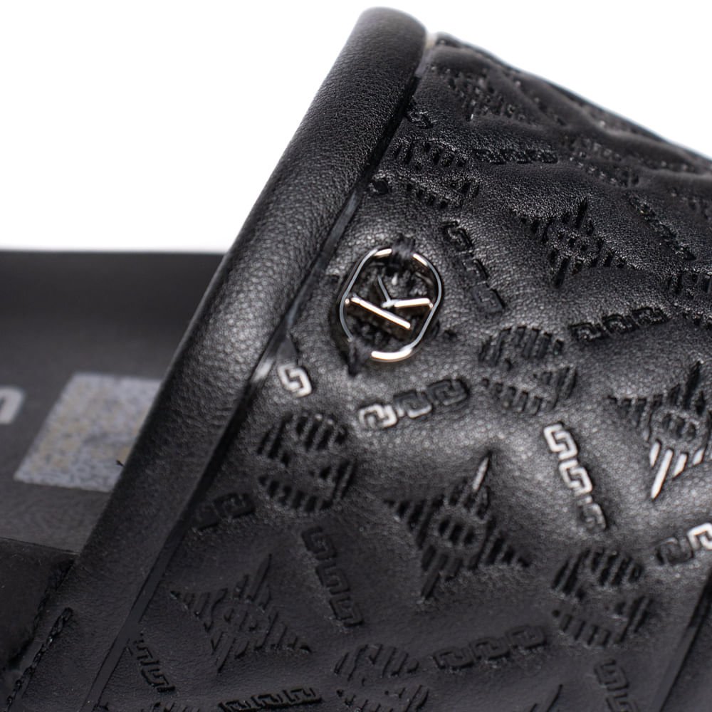 Chinelo Slide Feminino Kolosh Texturizado Preto Preto 4