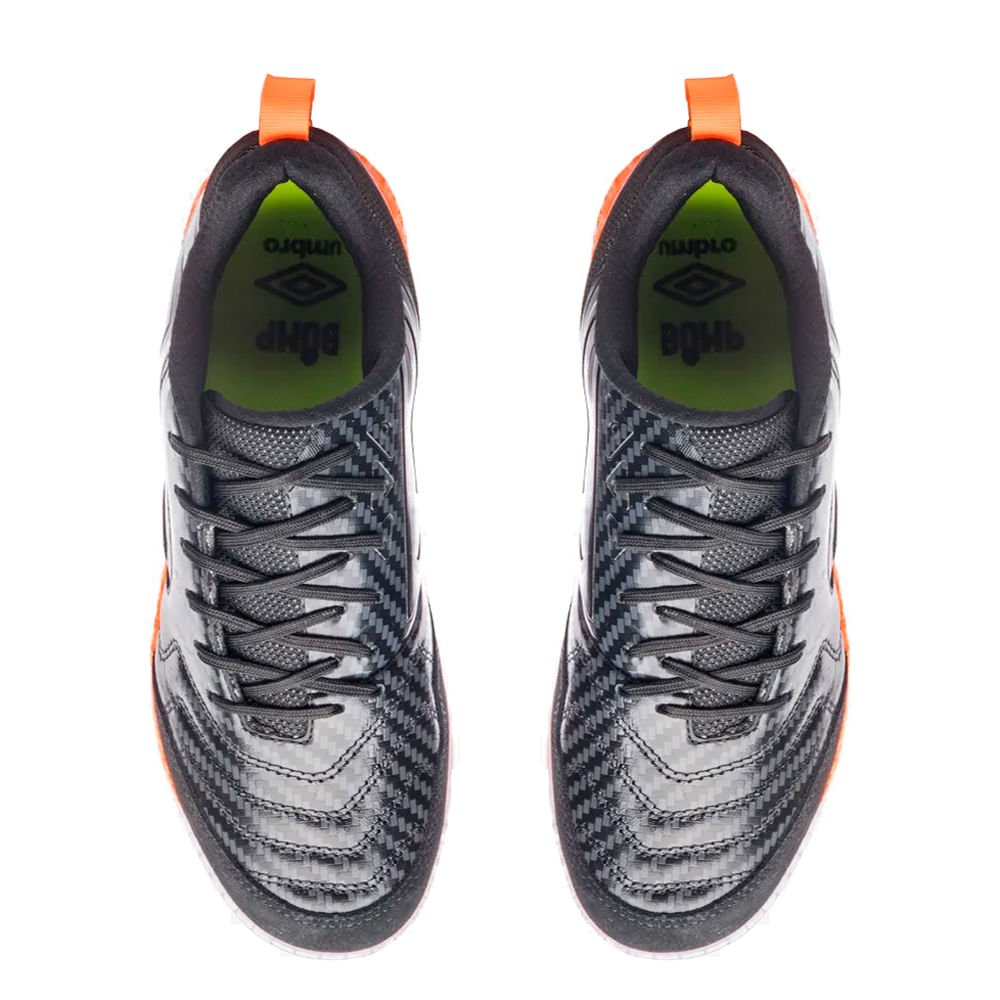 Chuteira Masculina Umbro Futsal Pro 5 Bump Preto/Laranja Preto/Laranja 4