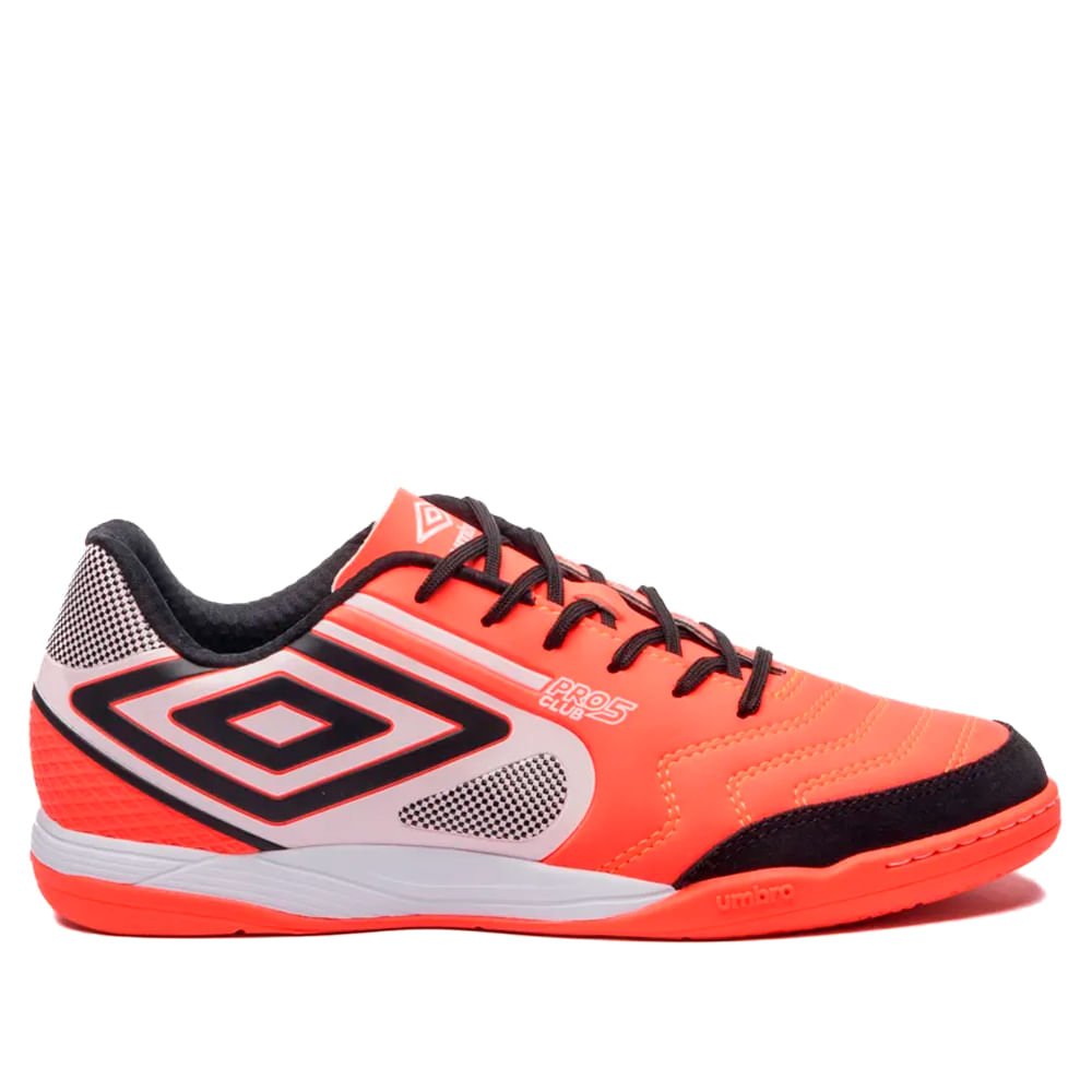 Chuteira Masculina Umbro Futsal Pro 5 Bump Coral/Preto