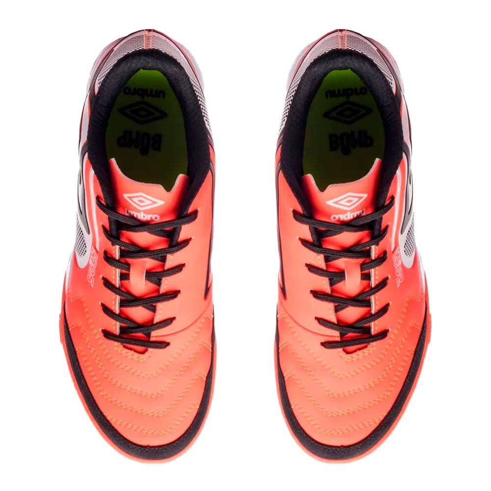Chuteira Masculina Umbro Futsal Pro 5 Bump Coral/Preto Coral 3