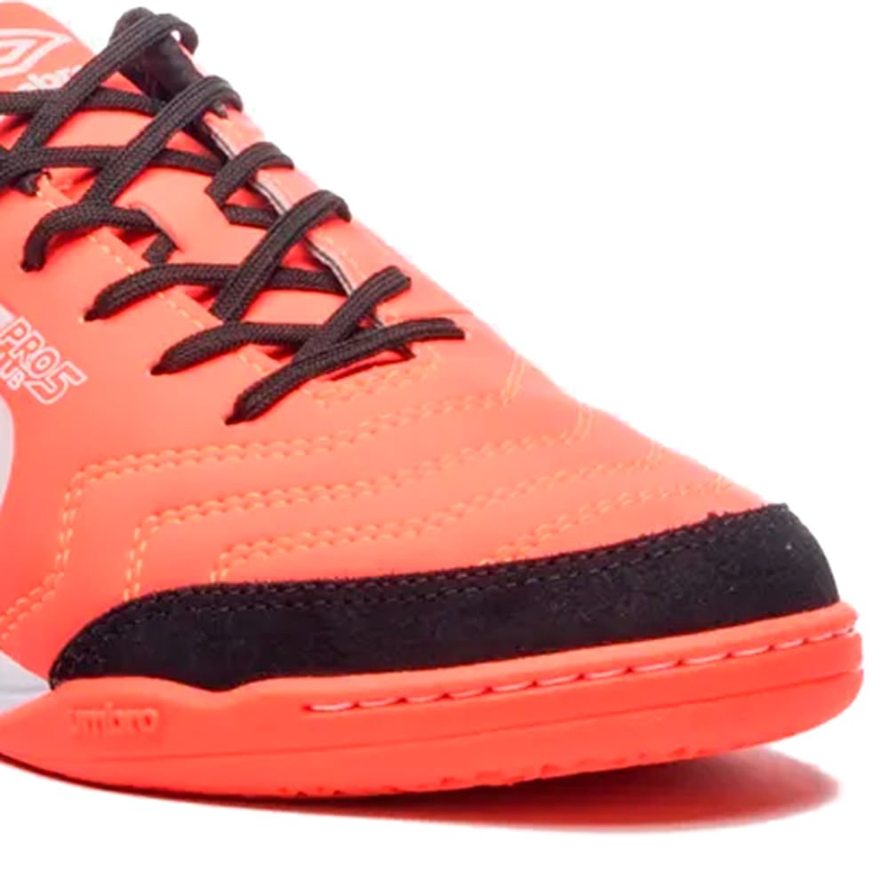 Chuteira Masculina Umbro Futsal Pro 5 Bump Coral/Preto Coral 4
