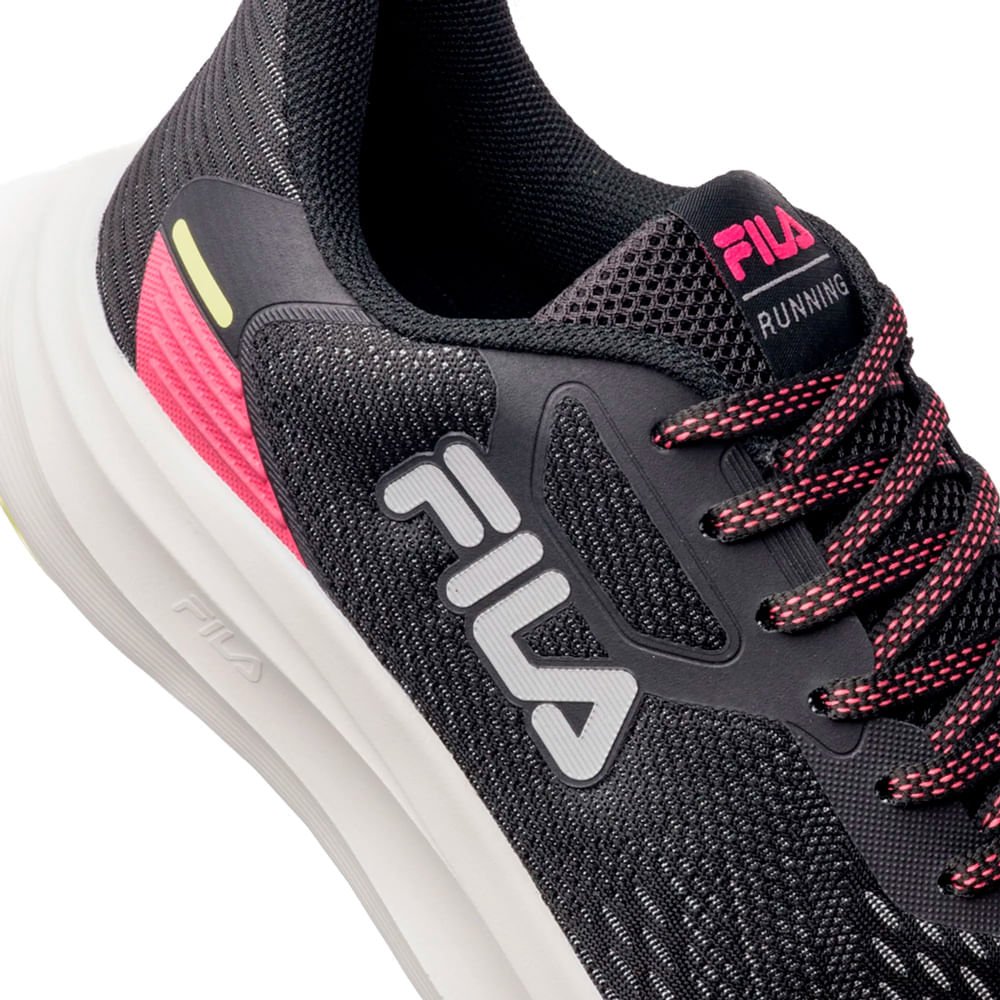 Tênis Feminino Fila Fastness Mesh Energized Preto/Rosa Preto/Rosa 5