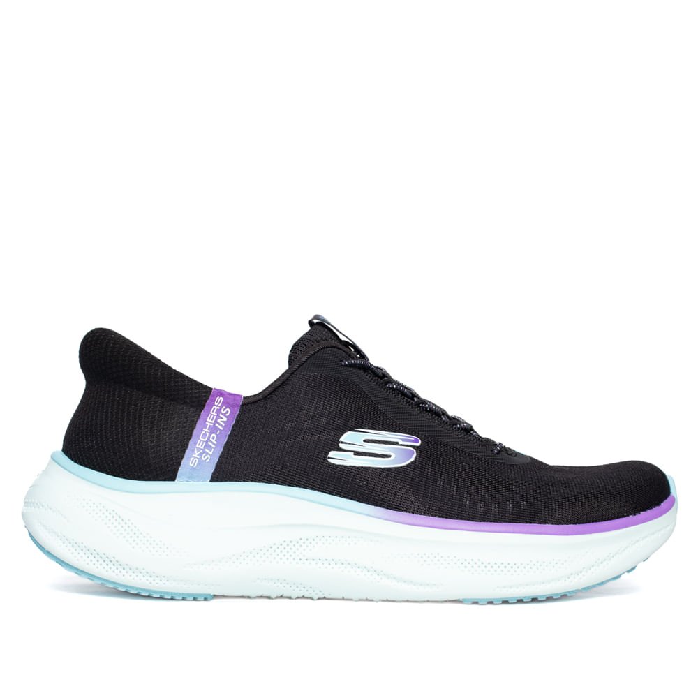 Tênis Feminino Skechers Cloud Slip-Ins Air Cooled Preto
