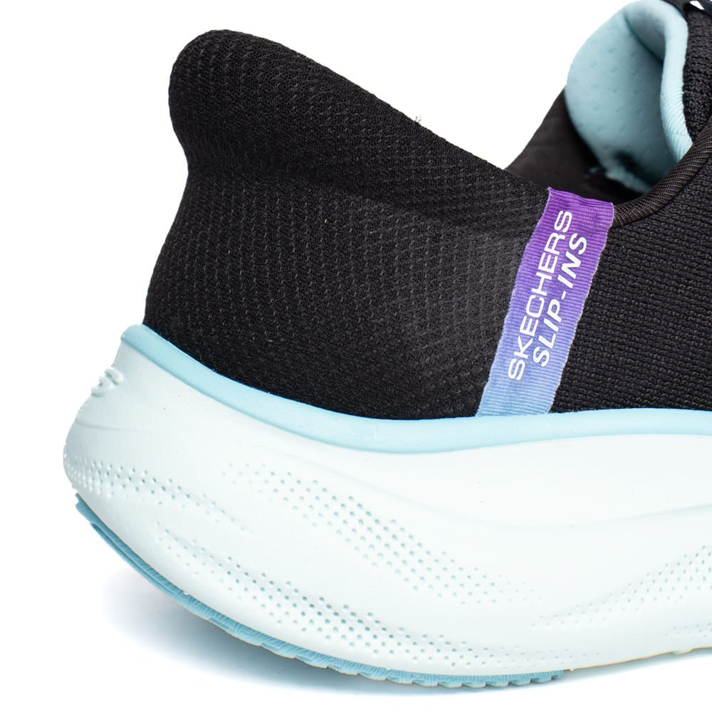 Tênis Feminino Skechers Cloud Slip-Ins Air Cooled Preto Preto 5