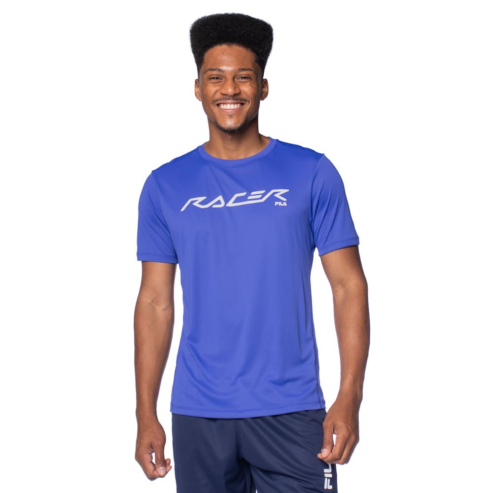 Camiseta Masculina Fila Reflective Corre Run Flow Azul Royal