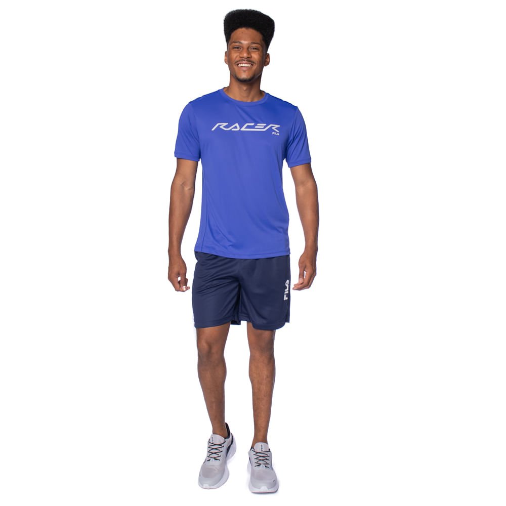 Camiseta Masculina Fila Reflective Corre Run Flow Azul Royal Azul Royal 3