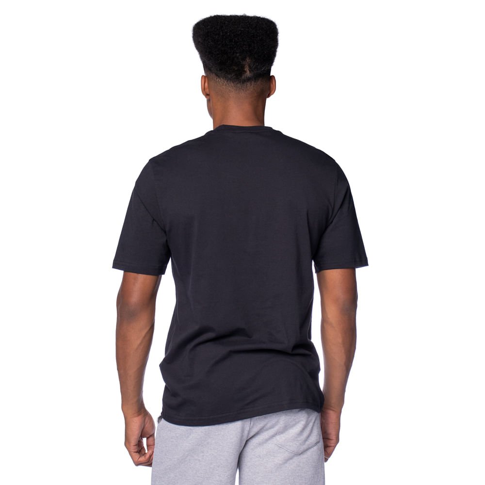 Camiseta Masculina Fila Letter Outline Slim Preto/Branco Preto/Branco 2