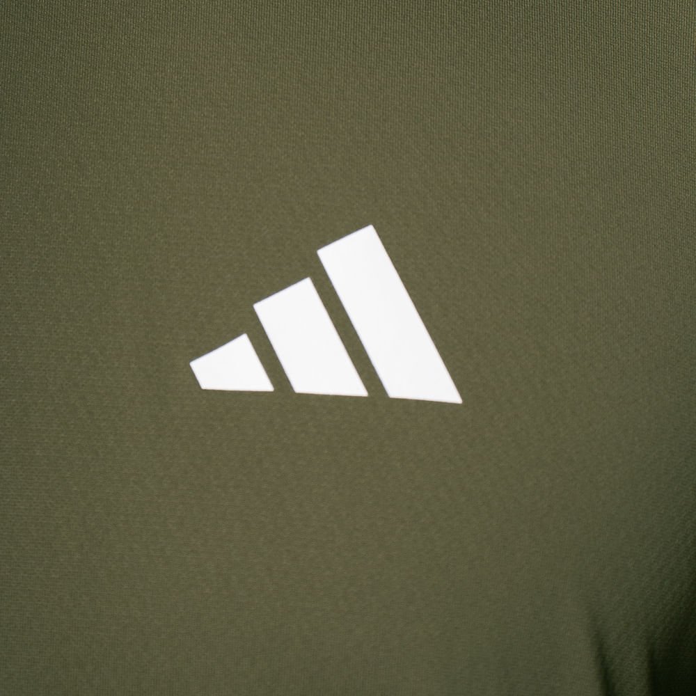 Camiseta Masculina Adidas Own The Run 3 Listras Verde Verde 3