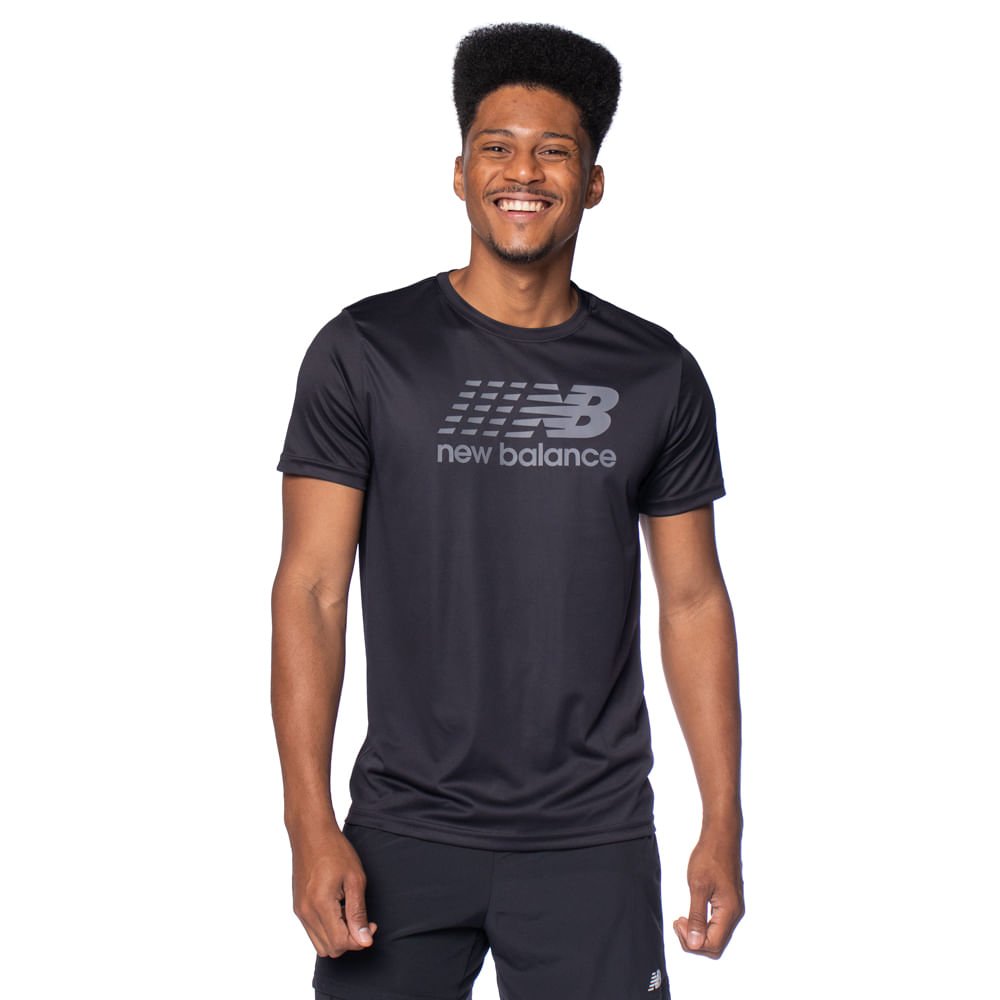 Camiseta Masculina New Balance Box Performance Preto