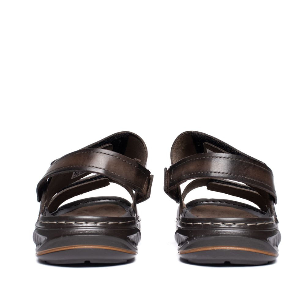 Sandália Masculina Pegada Folie Couro Levitech Marrom Marrom 3