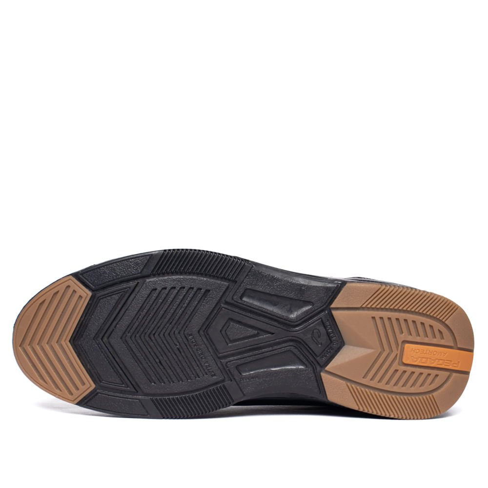 Sapatênis Masculino Pegada Street Couro Preto/Marrom Marrom 2