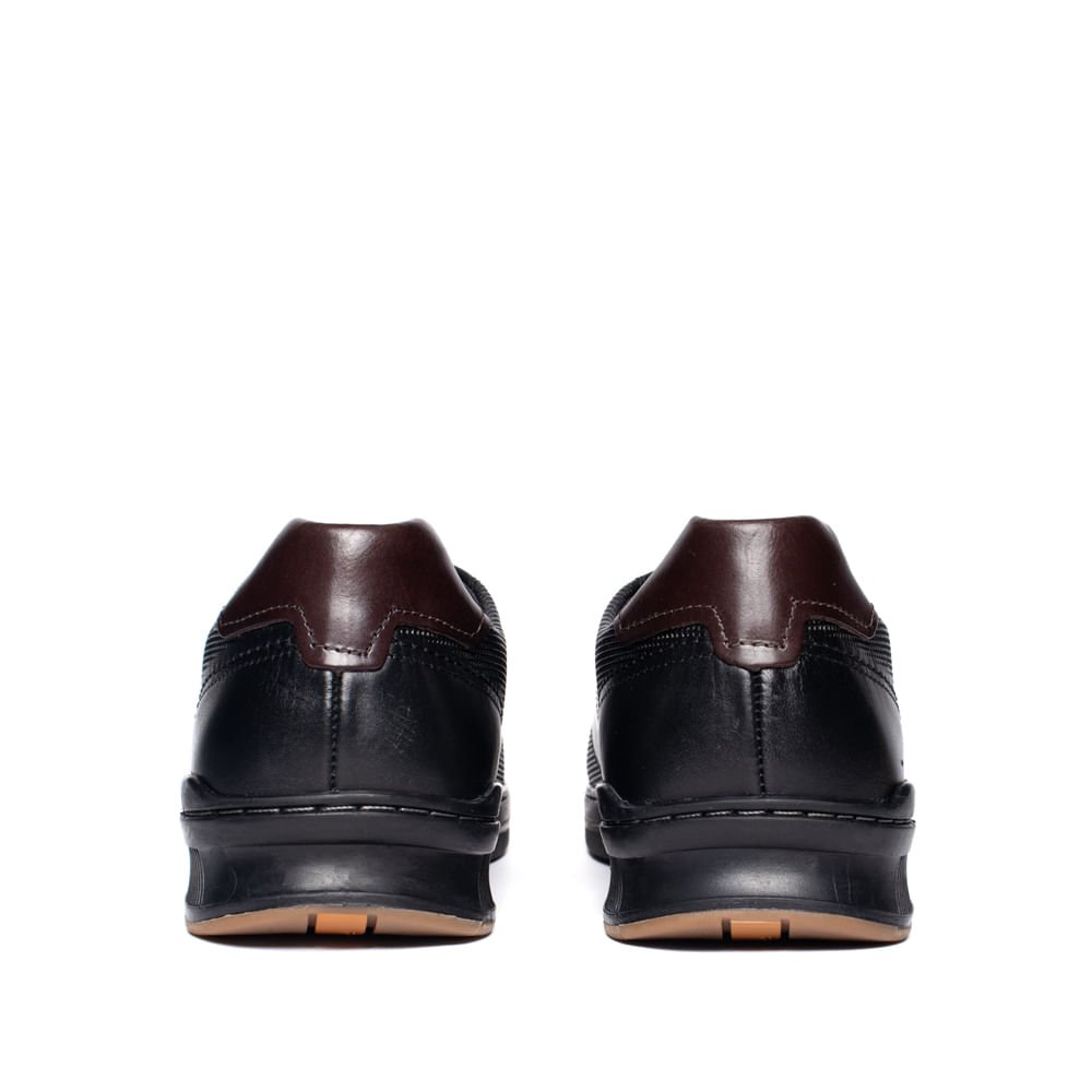 Sapatênis Masculino Pegada Street Couro Preto/Marrom Marrom 3