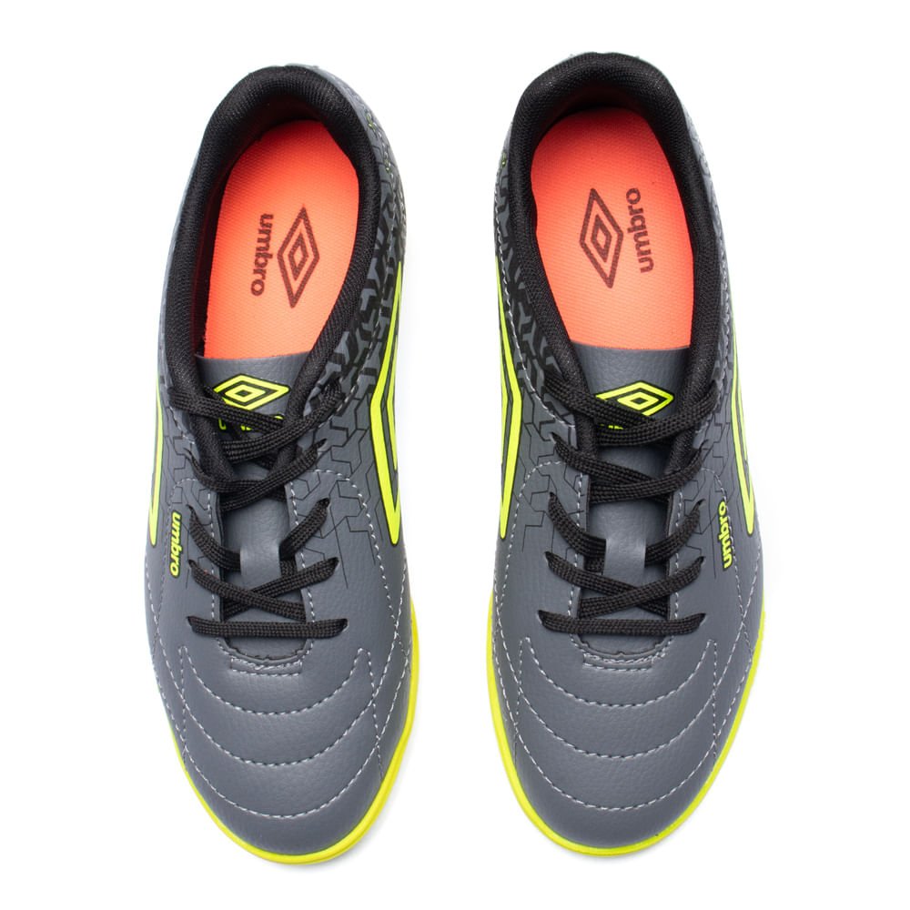 Chuteira Infantil Umbro Class Neo Jr Futsal Cinza/Verde Cinza/Verde 4