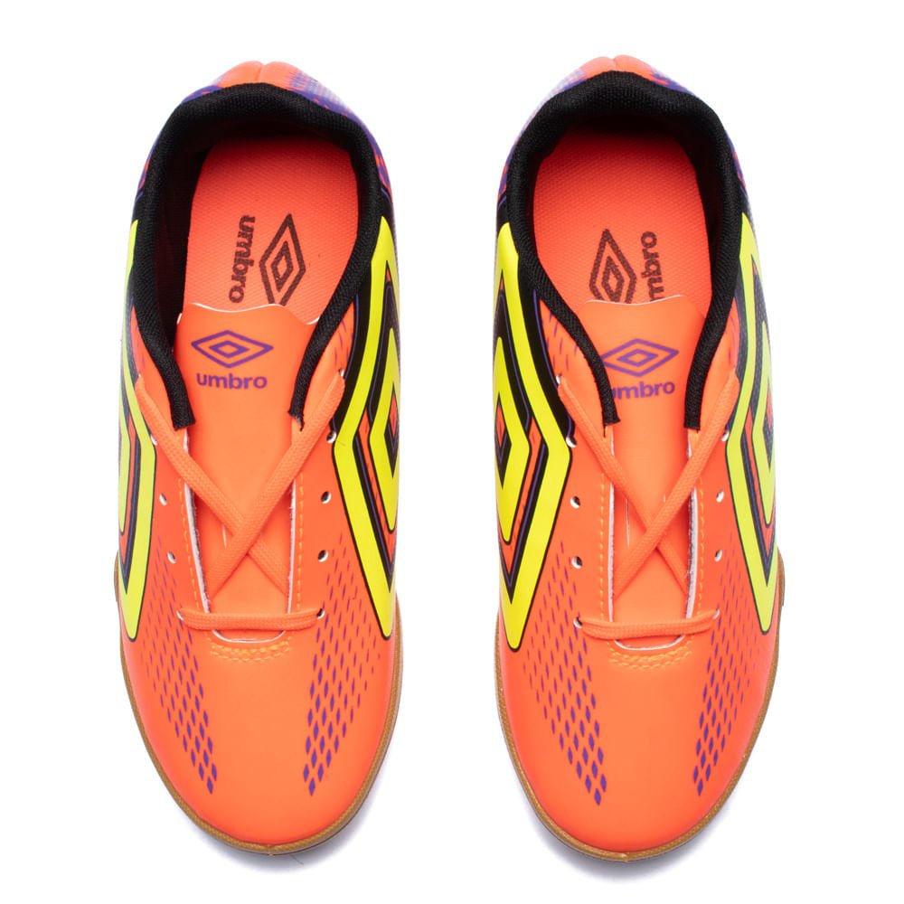Chuteira Infantil Umbro Futsal Fast II JR Laranja/Roxo Laranja 4