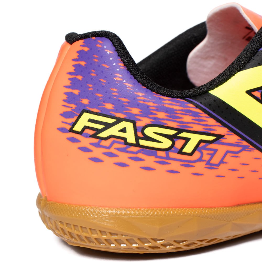 Chuteira Infantil Umbro Futsal Fast II JR Laranja/Roxo Laranja 6