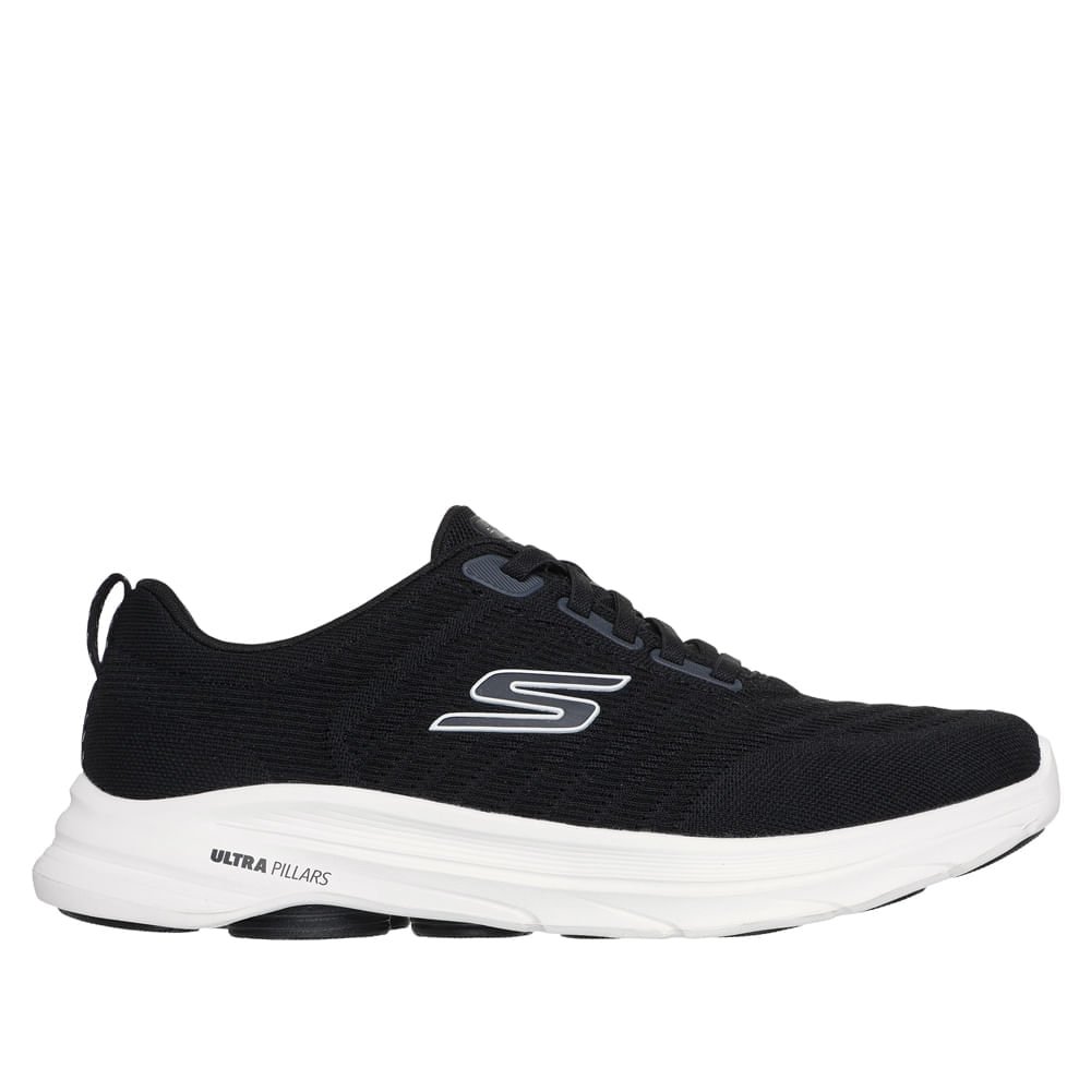 Tênis Masculino Skechers Go Walk 8 Ultra Pillar Preto/Branco