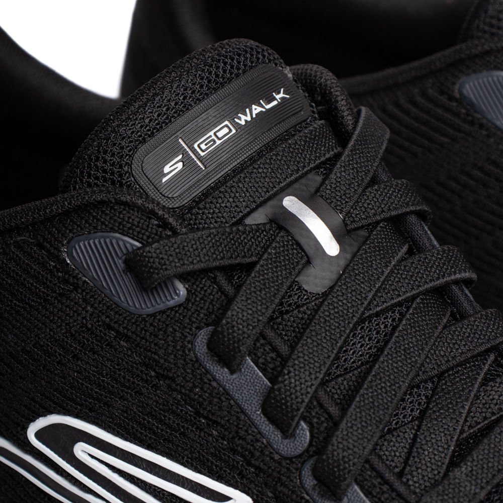 Tênis Masculino Skechers Go Walk 8 Ultra Pillar Preto/Branco Preto/Branco 6