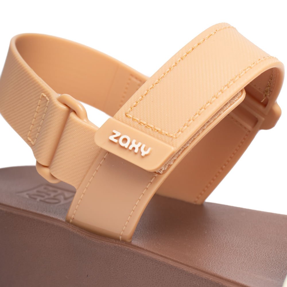 Sandália Papete Feminina Zaxy New Up Bege/Marrom Bege/Marrom 5