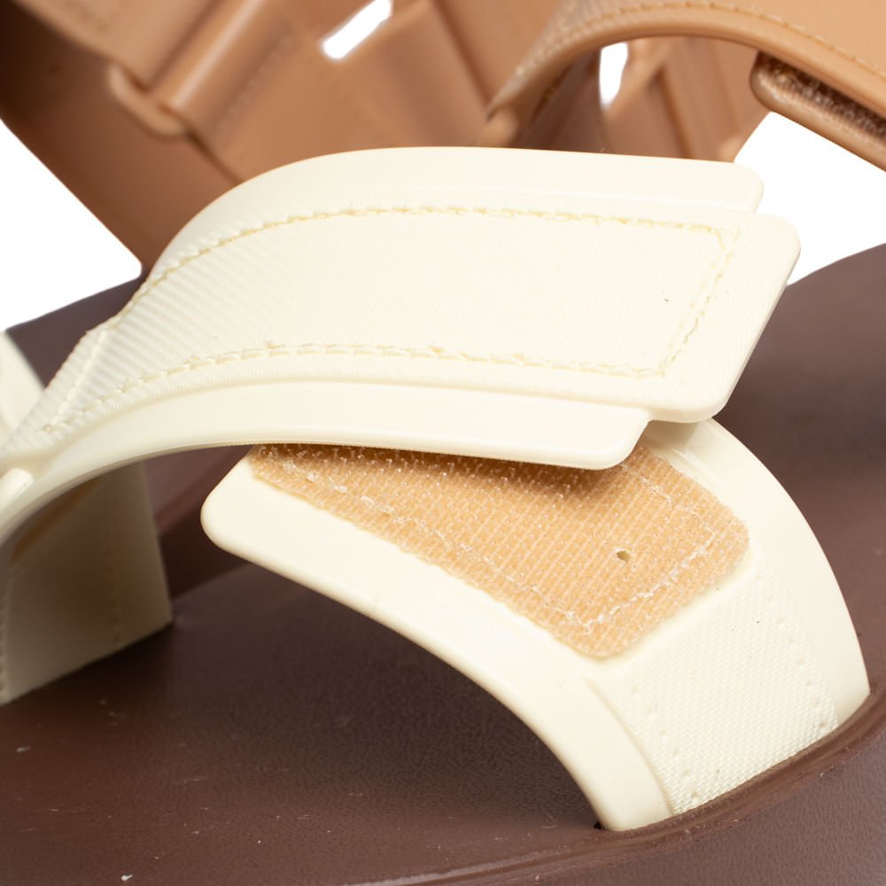 Sandália Papete Feminina Zaxy New Up Bege/Marrom Bege/Marrom 6