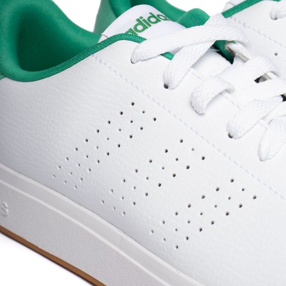 Tênis Masculino Adidas Advantage Base 2.0 Branco/Verde Branco/Verde 5