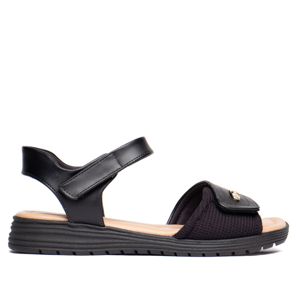 Sandália Feminina Comfortflex Conforto Anatômico Preto