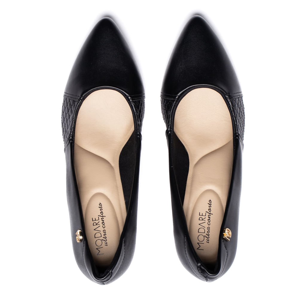 Scarpin Feminino Modare Salto Médio Preto Preto 4