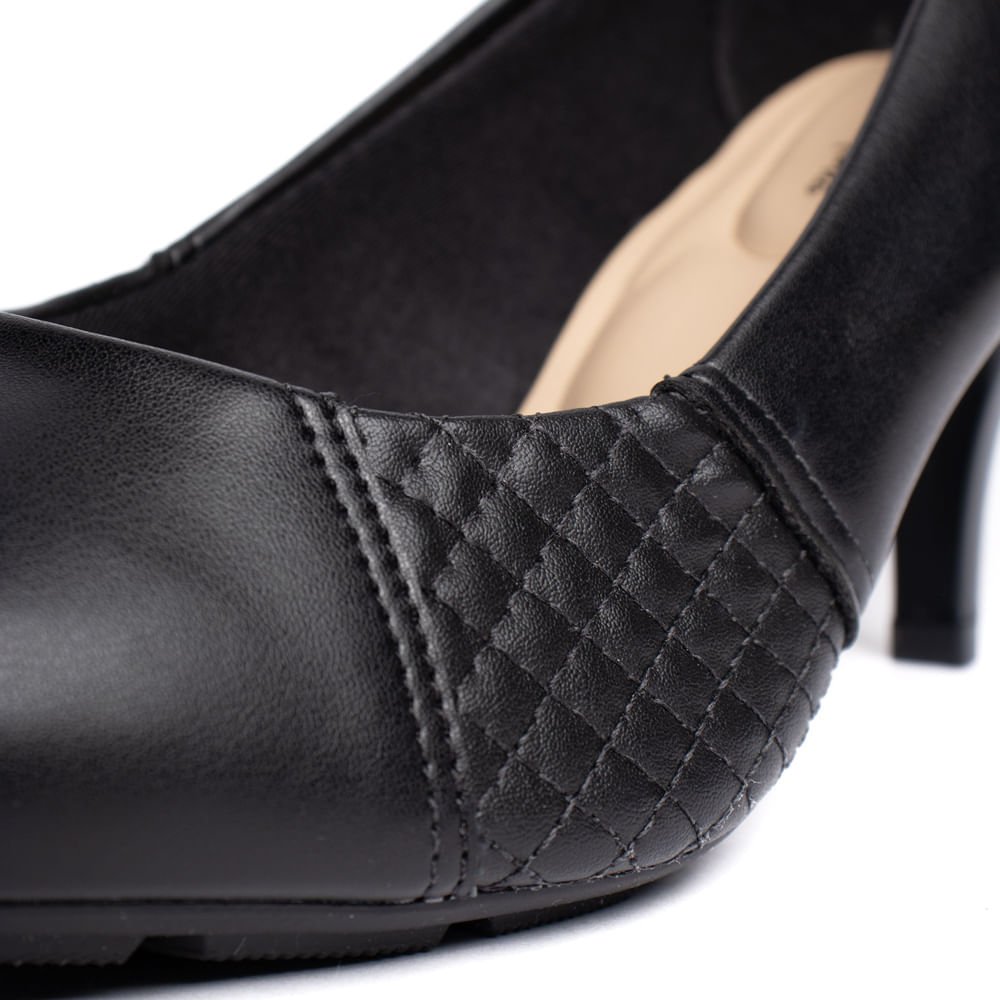 Scarpin Feminino Modare Salto Médio Preto Preto 5