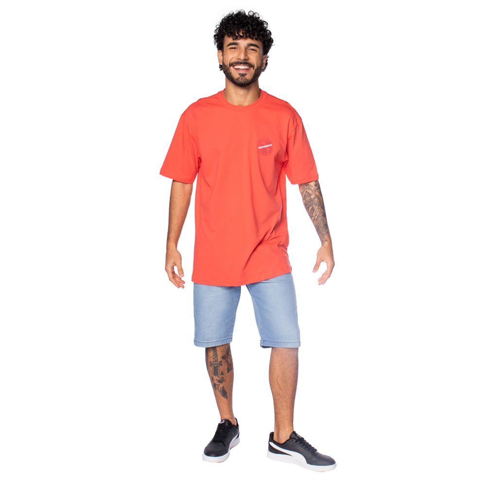 Camiseta Masculina Nicoboco Estampa Circular Coral Coral 4