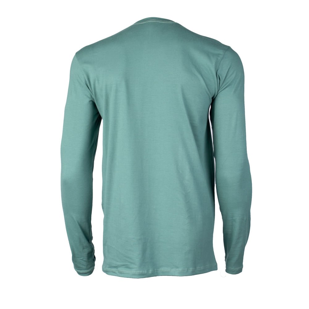 Camiseta Masculina Nicoboco Manga Longa Lisa Verde Verde 2