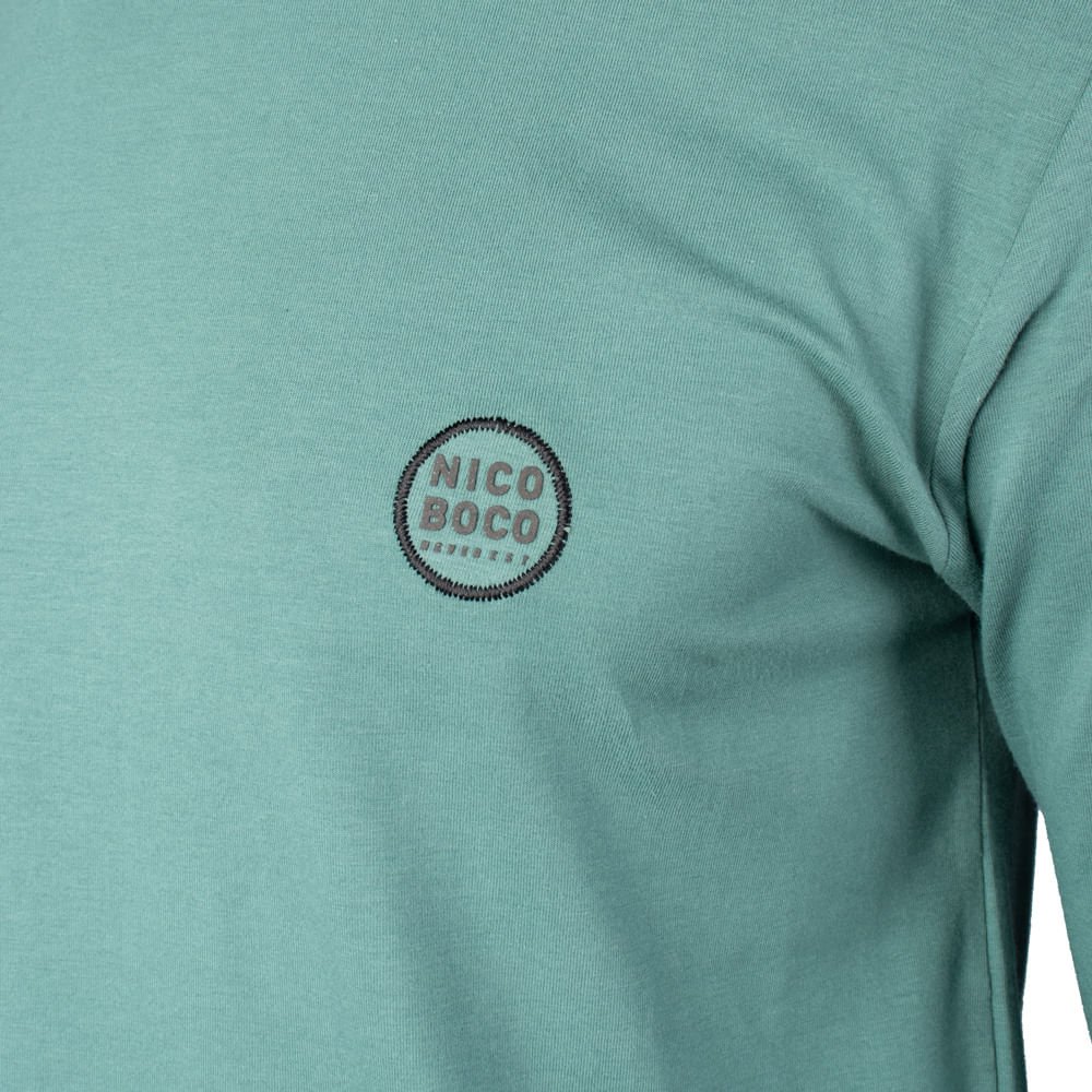 Camiseta Masculina Nicoboco Manga Longa Lisa Verde Verde 3