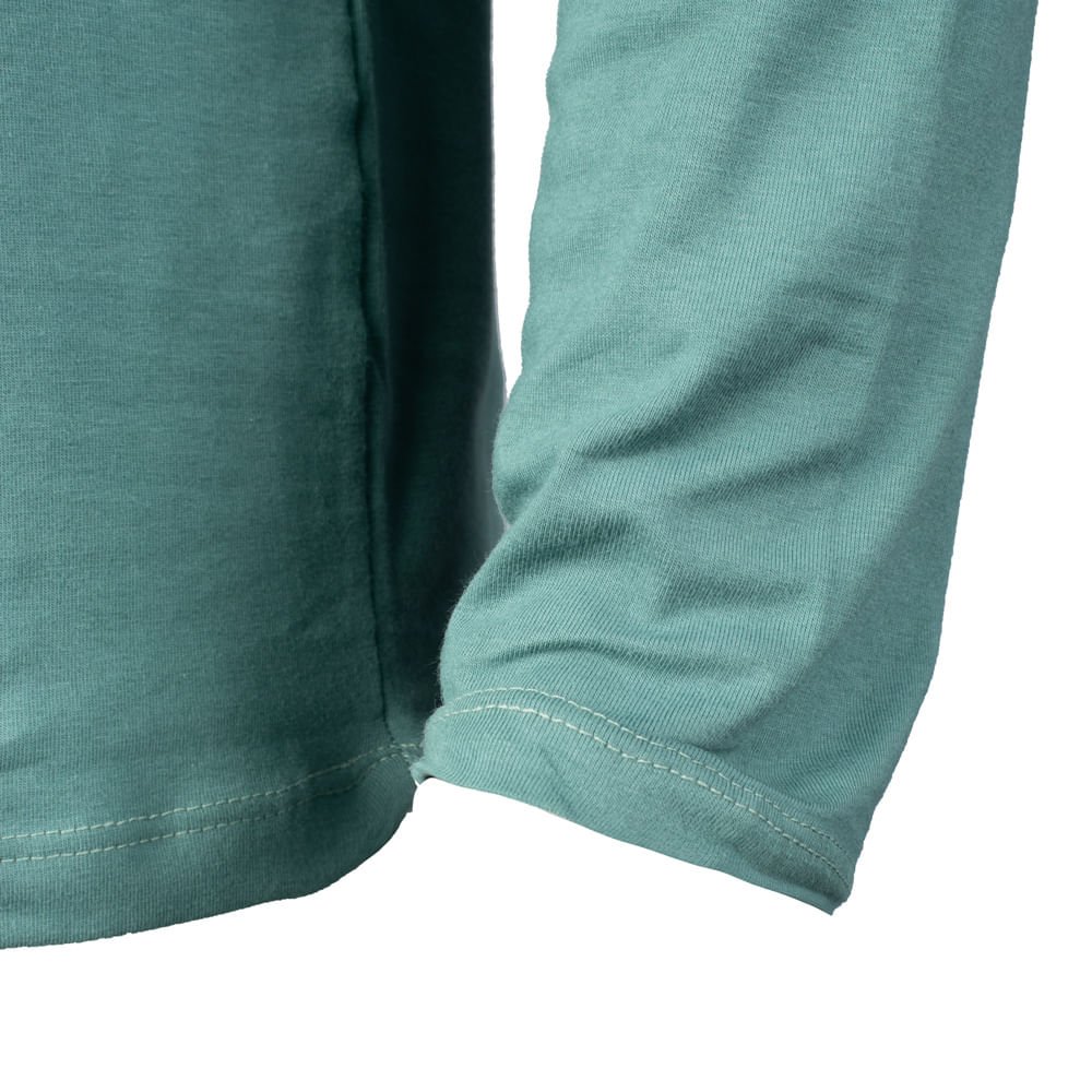 Camiseta Masculina Nicoboco Manga Longa Lisa Verde Verde 4
