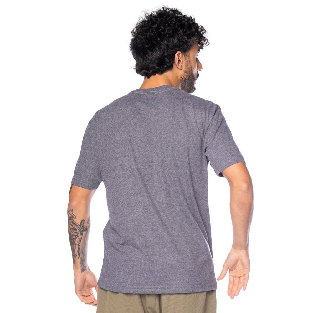 Camiseta Masculina Nicoboco Logo Emborrachado Cinza Escuro Cinza 2
