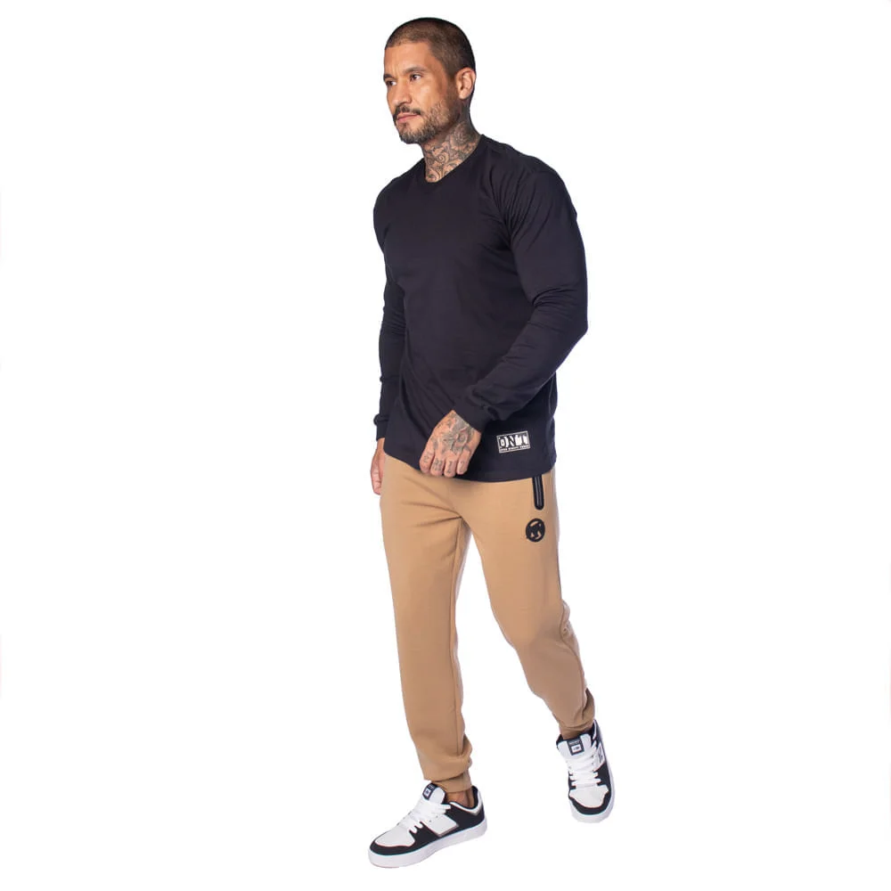 Camiseta Manga Longa Masculina Over Surf Preta Preto 4