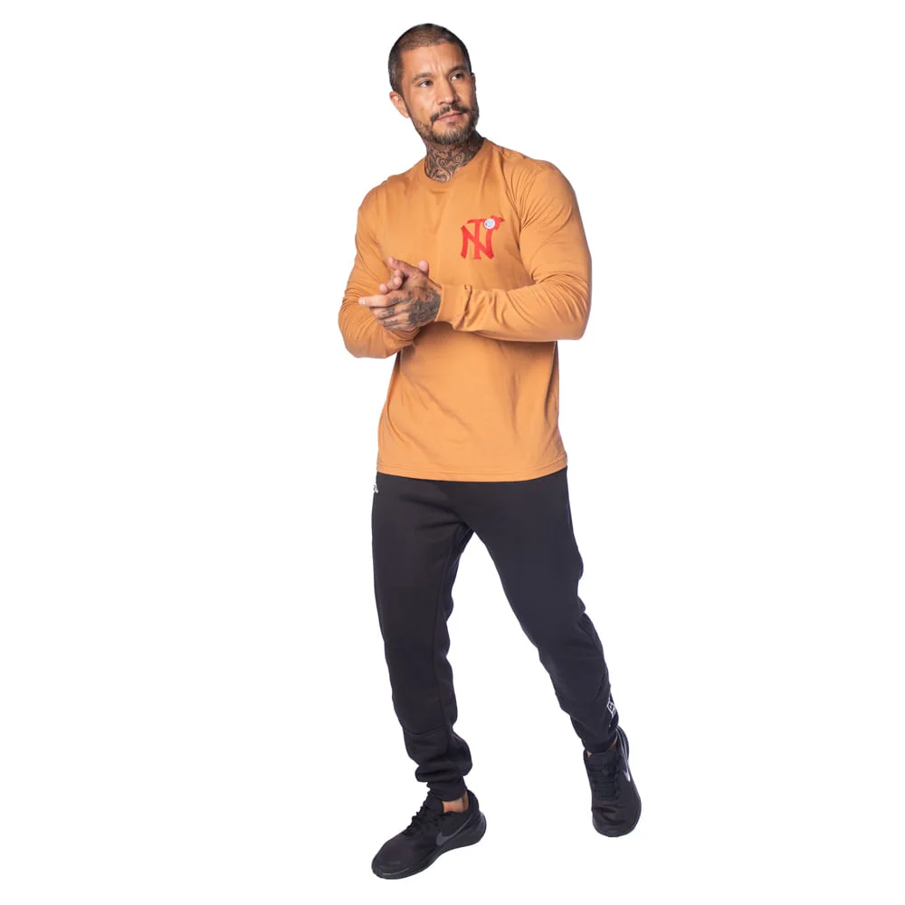 Camiseta Masculina Over Surf Manga Longa Logo Caramelo Caramelo 4