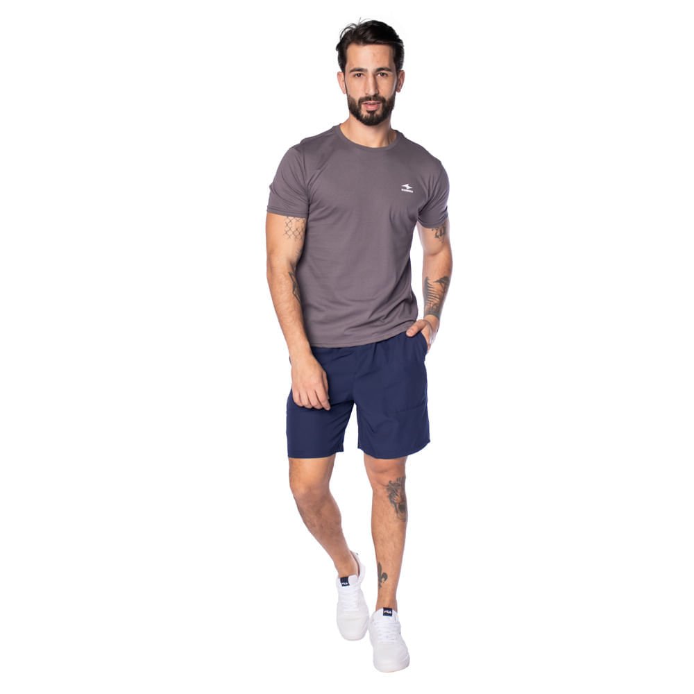 Camiseta Masculina Nicoboco Logo Emborrachado Cinza Cinza 3