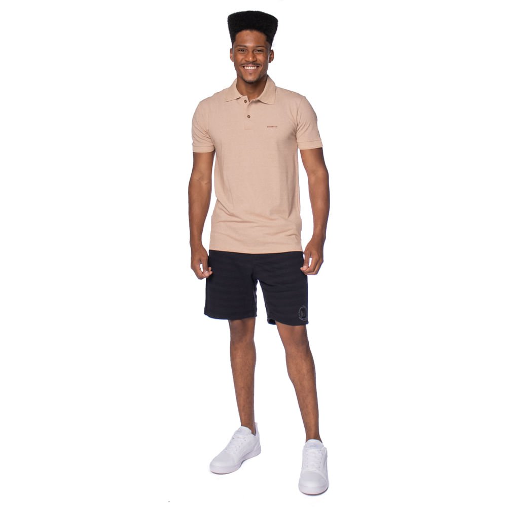 Camisa Polo Masculina Nicoboco Slim Fit Bege Bege 4